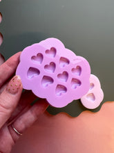 Load image into Gallery viewer, Mini heart silicone mould for resin & clay - pre domed effect/valentines mould