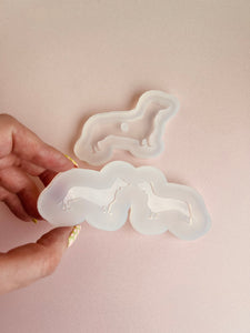 Dachshund / sausage silhouette dog silicone mould