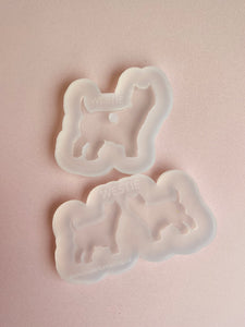 Westie silhouette dog silicone mould