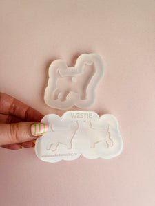 Westie silhouette dog silicone mould