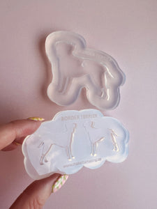 Border Terrier silhouette dog silicone mould