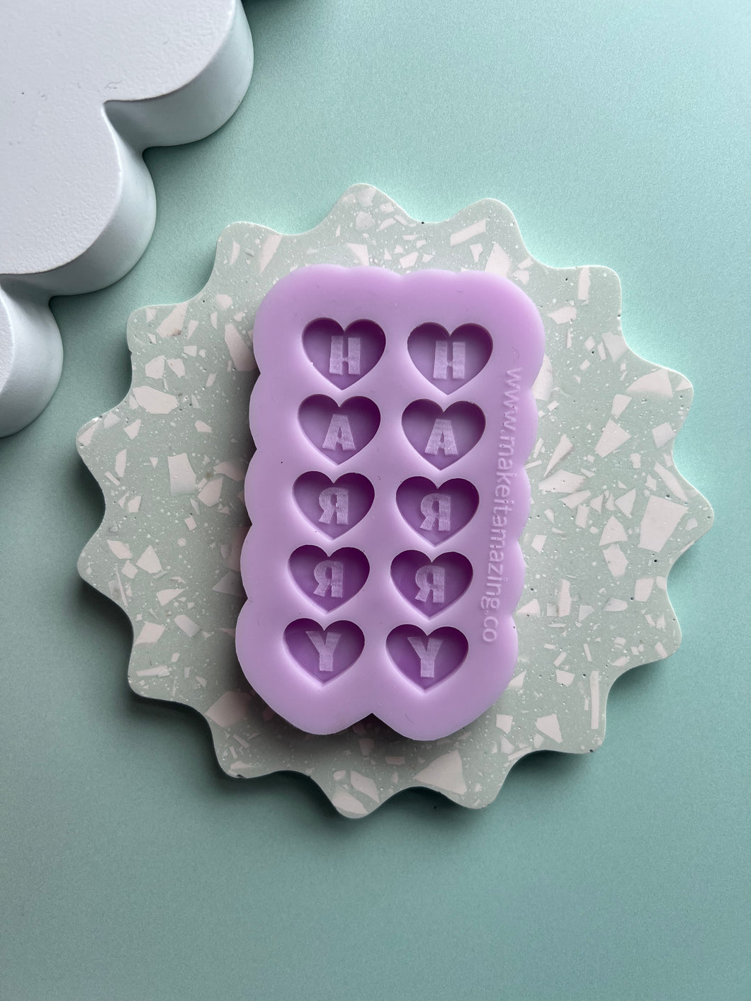 Harry hearts drop silicone mould