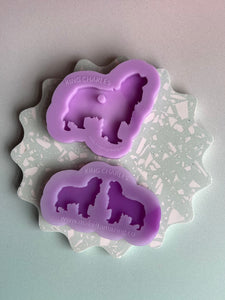 King Charles spaniel silhouette dog silicone mould