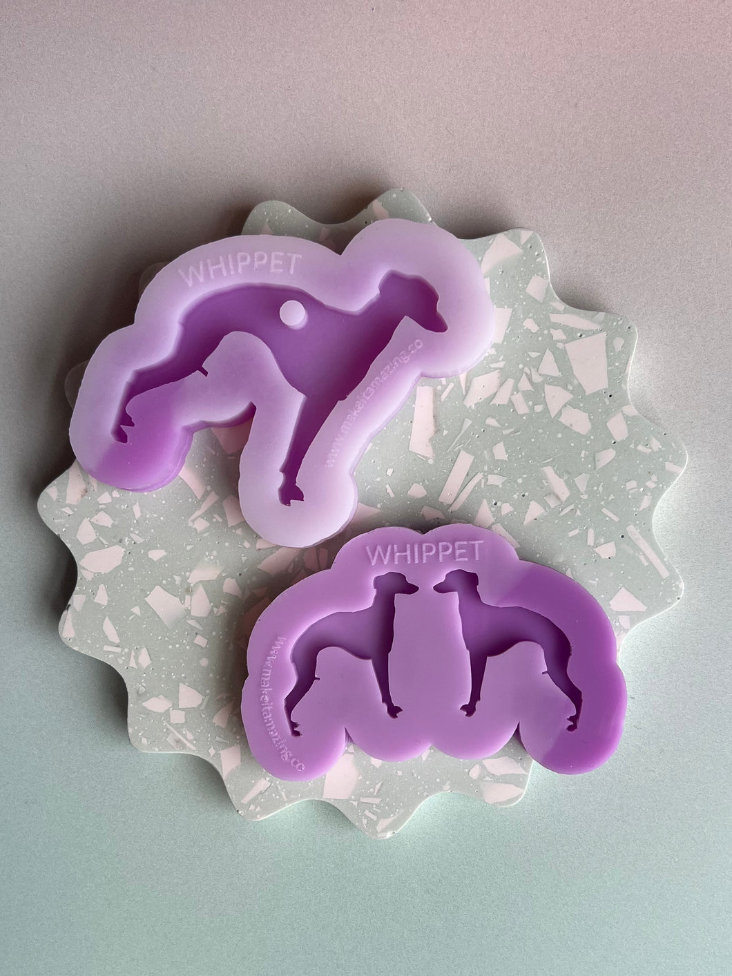 Whippet silhouette dog silicone mould