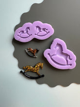 Load image into Gallery viewer, Pre domed Rocking horse silicone moulds