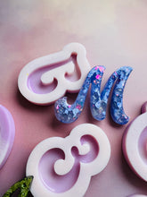 Load image into Gallery viewer, FULL SET of 60s font alphabet Domed Silicone Moulds