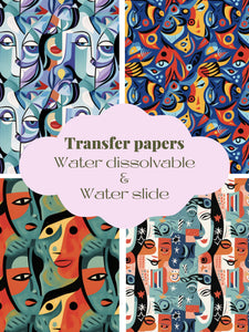 Colourful Picasso transfer sheets