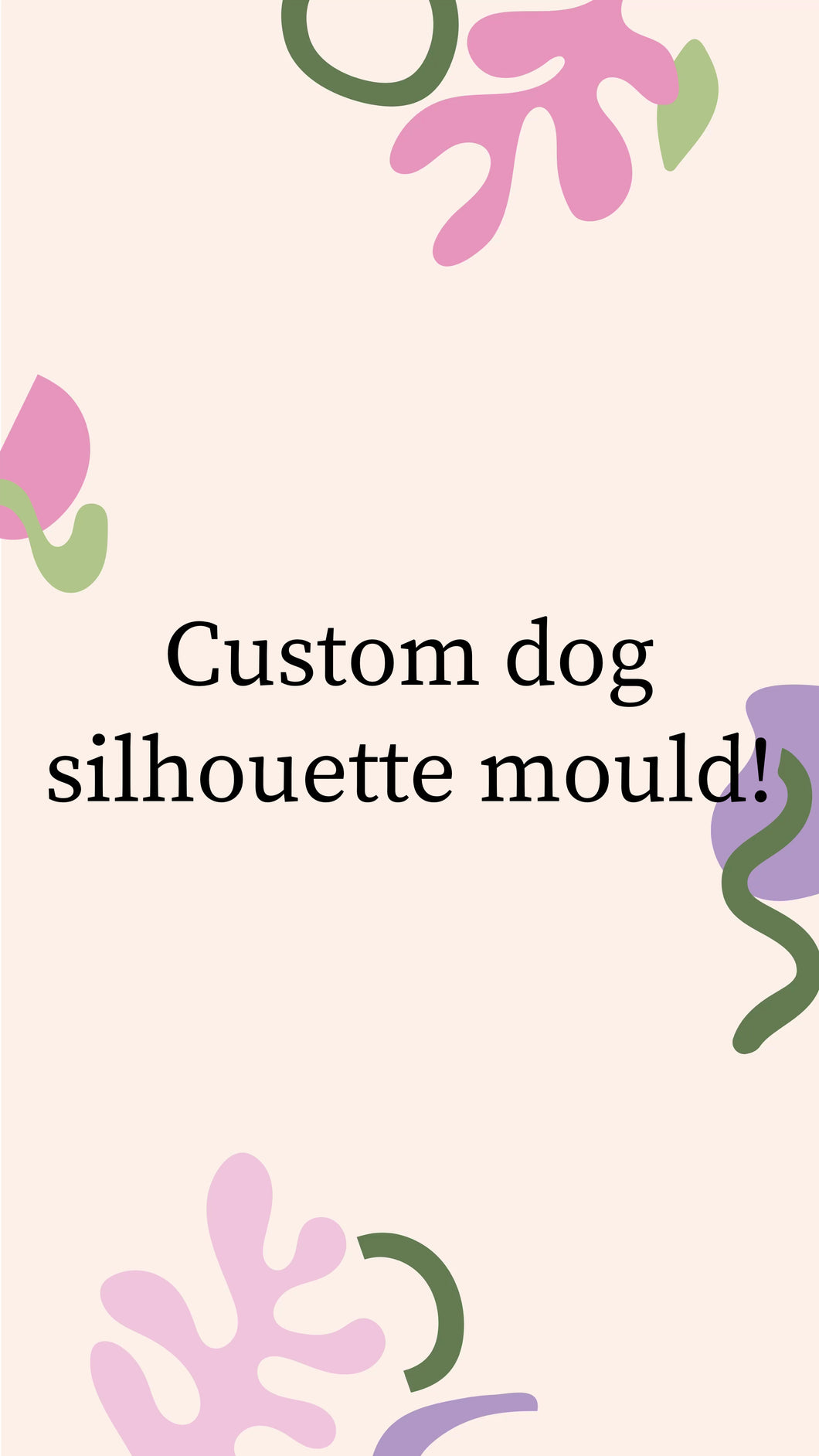 Custom breed silhouette dog silicone mould