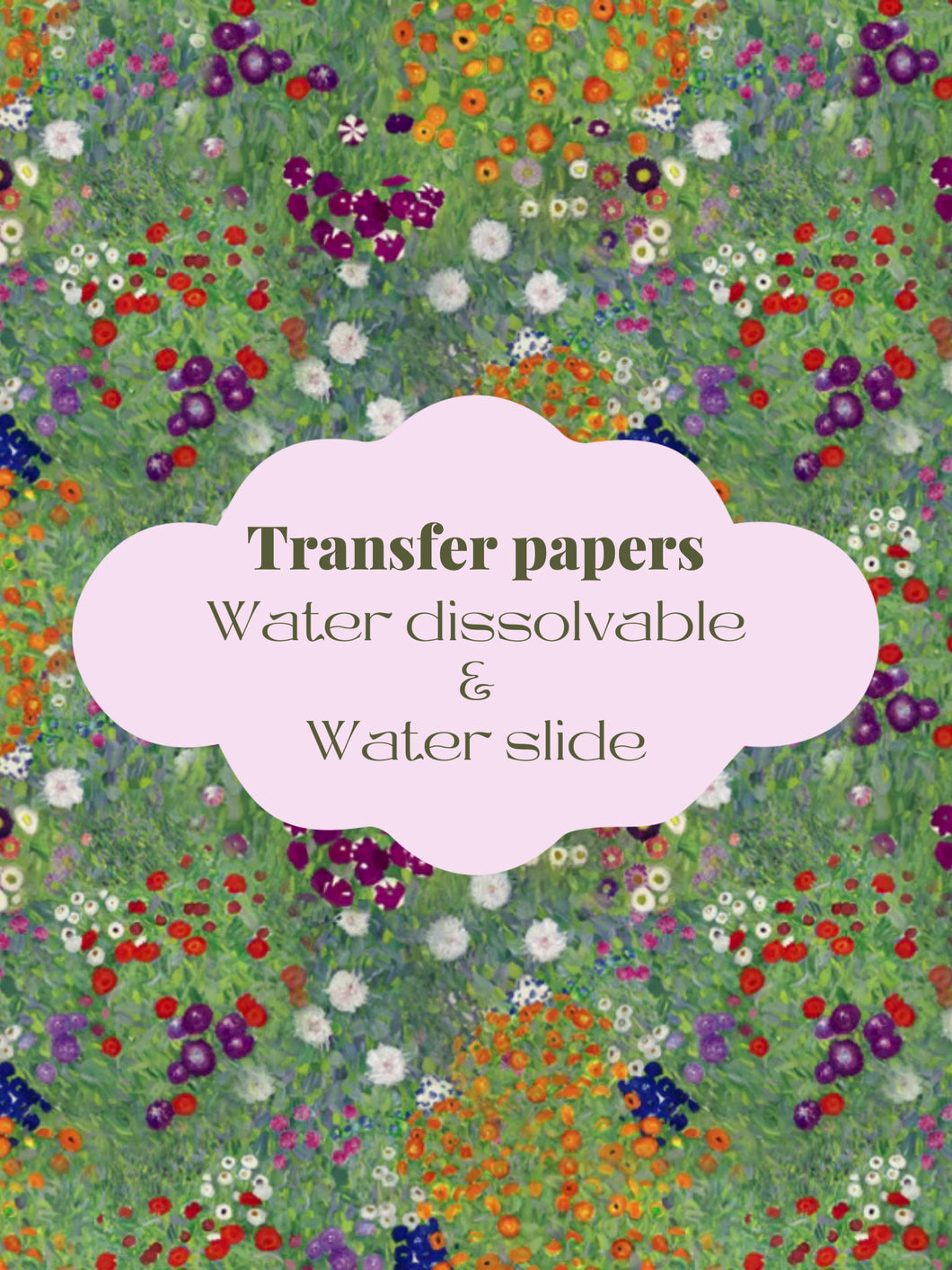 Klimt florals transfer paper