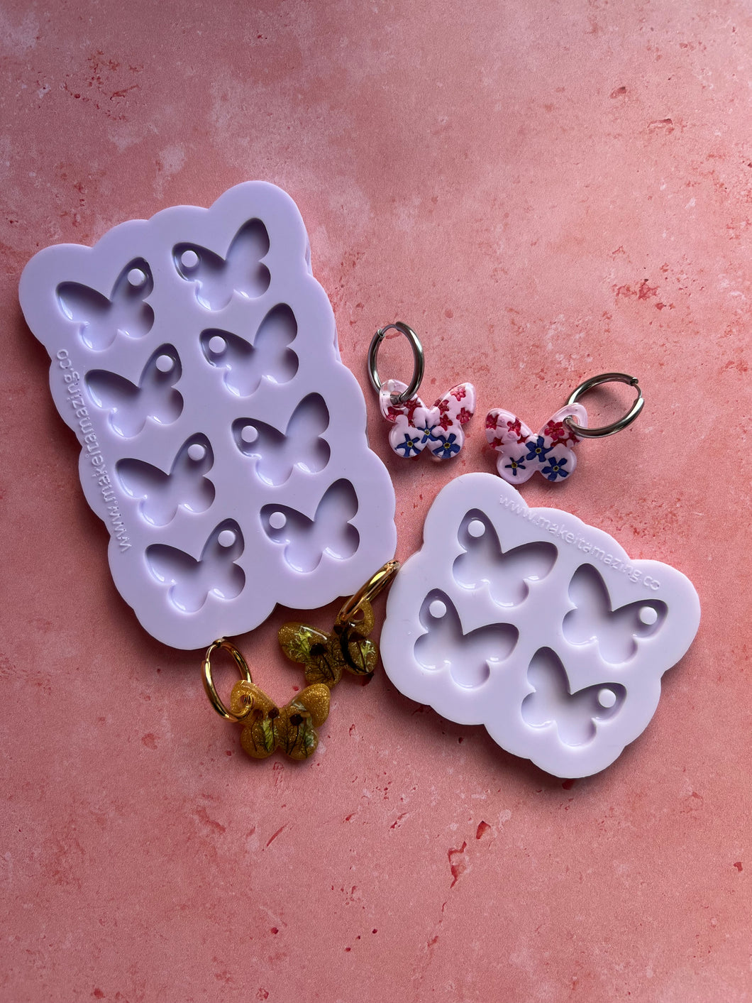 Domed butterfly hoop charm mould