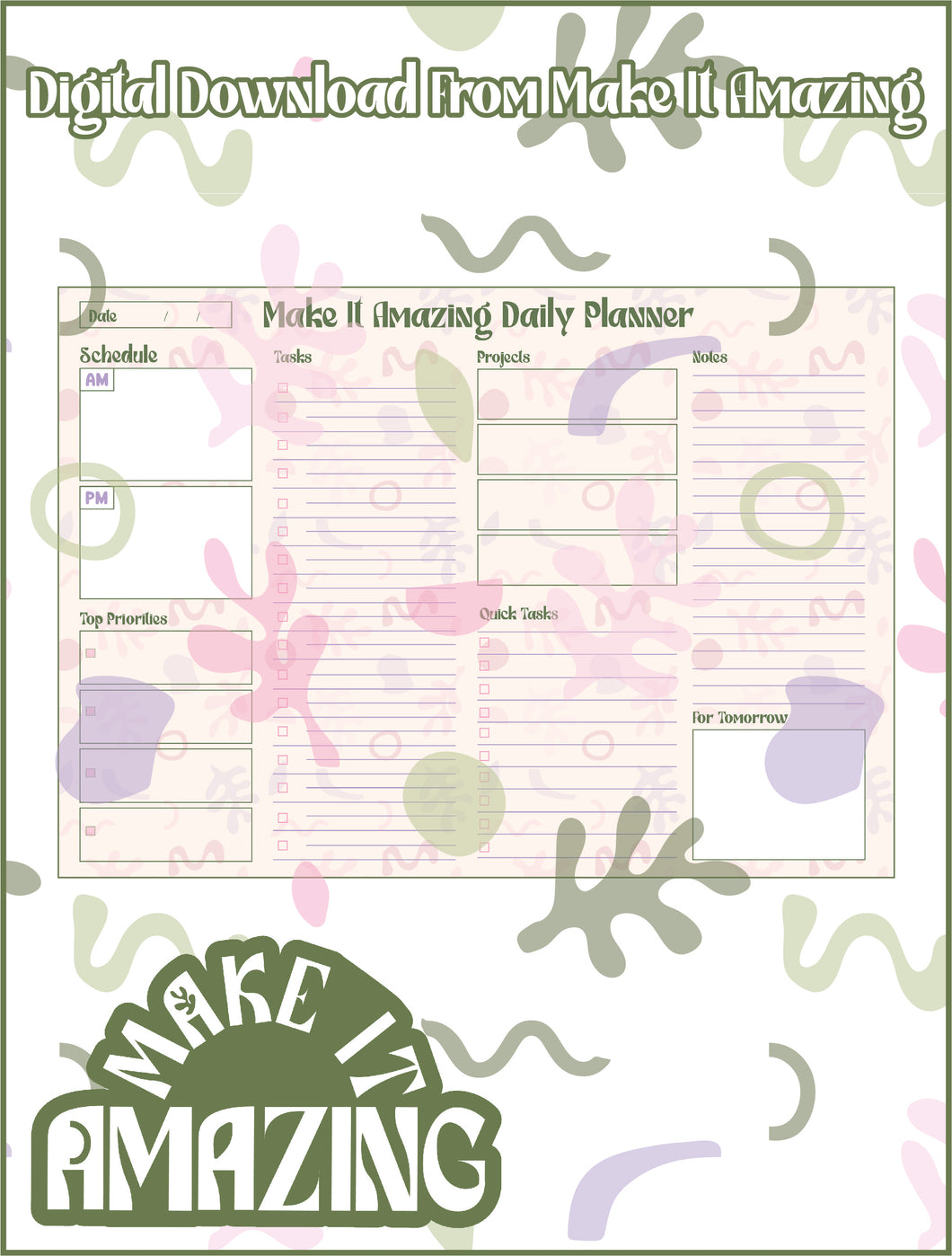 MIA Daily Planner Sheet