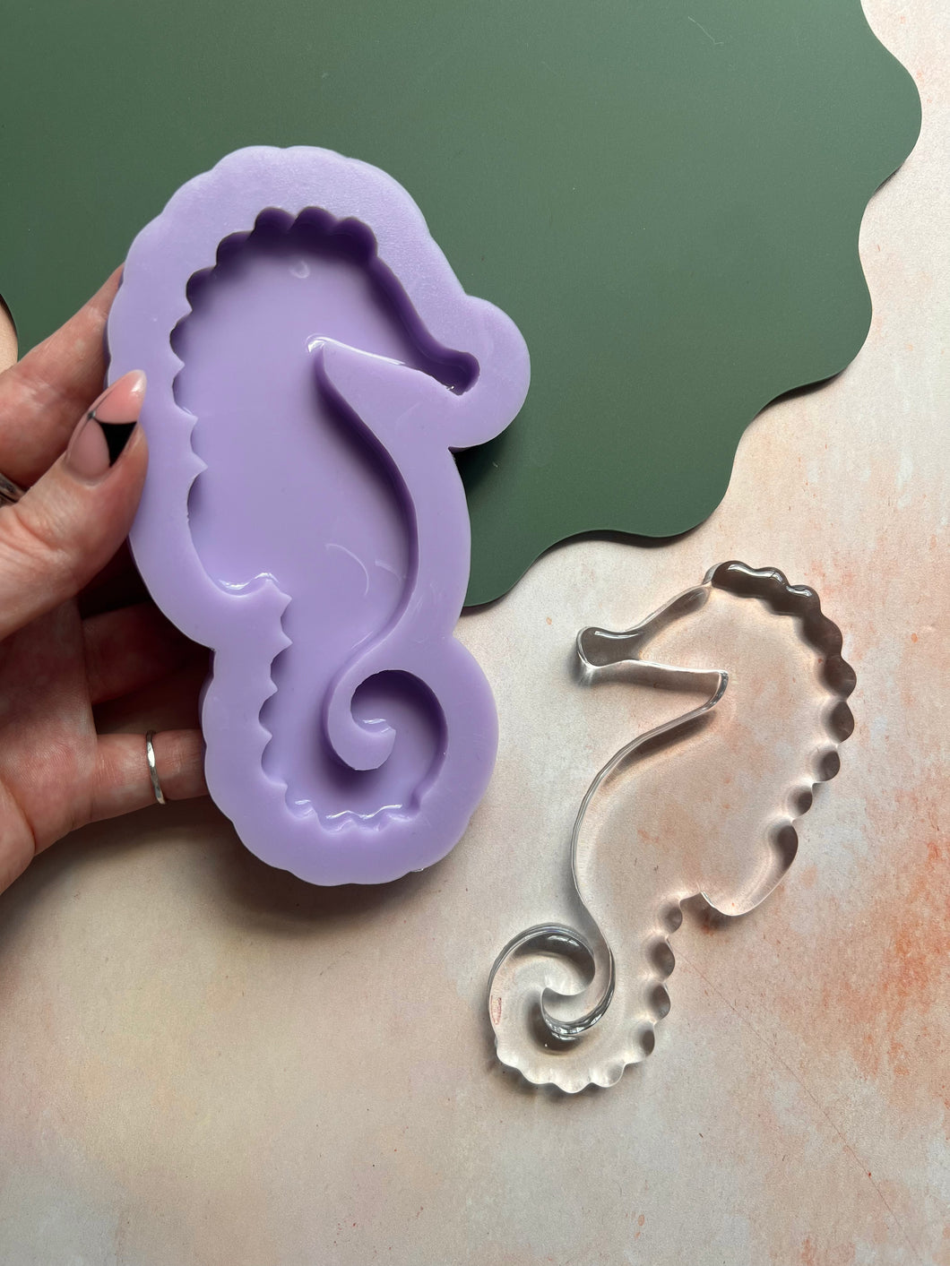Domed XL sea horse moulds