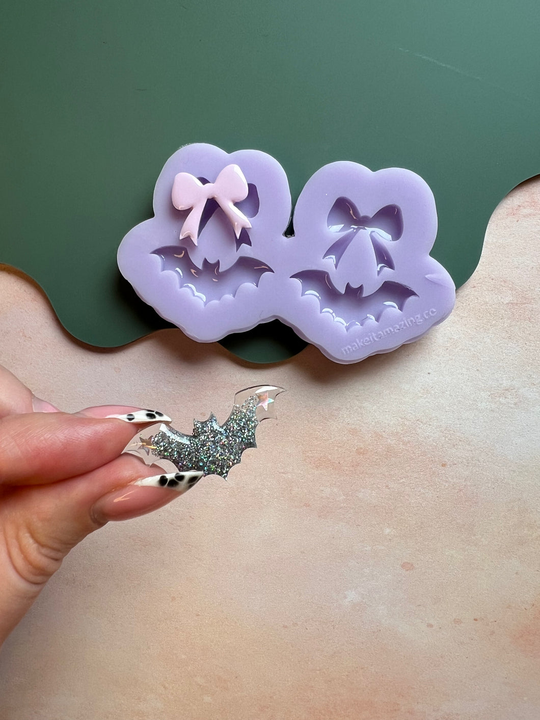 Bat bow earring mould - Party night exclusive!