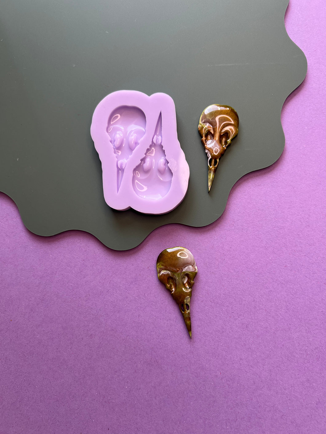 Pre domed bird skull mould
