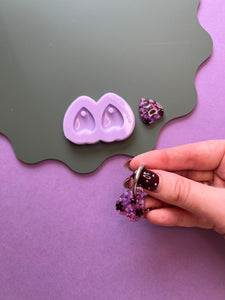 Pre domed planchette hoop charm mould