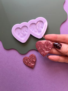 Pre domed flaming heart mould