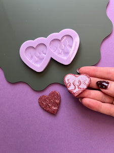 Pre domed flaming heart mould