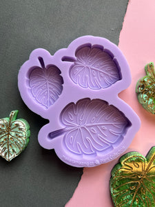 Deep monstera leaf silicone mould