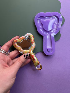 Cat charm mirror mould