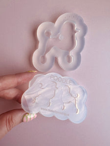 Poodle silhouette dog silicone mould