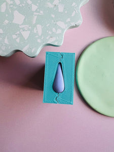 Tear drop shaped bead roller for polymer clay