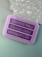 Load image into Gallery viewer, Affirmation hair clip silicone mould
