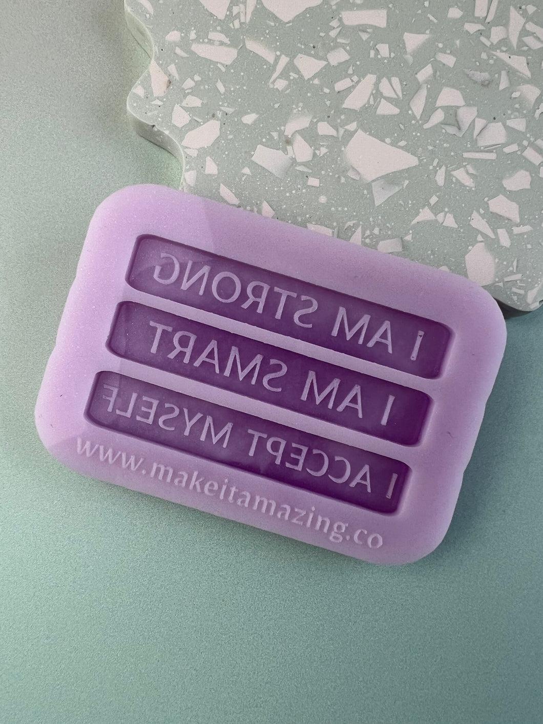 Affirmation hair clip silicone mould