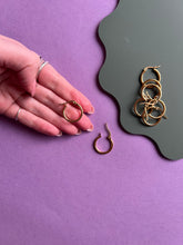 Load image into Gallery viewer, Gold plated hoops 2cms
