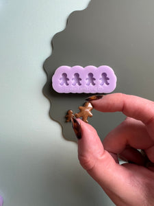 Pre domed mini gingerbread men silicone mould