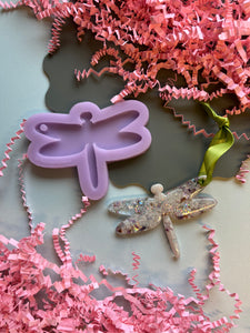 Domed glossy dragonfly decoration mould