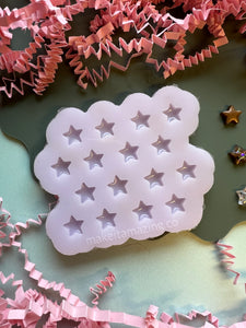 Domed mini star stud earring multi mould