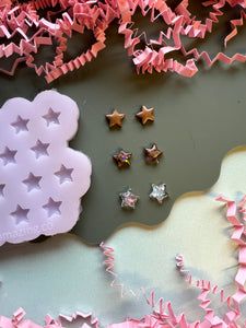 Domed mini star stud earring multi mould