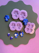 Load image into Gallery viewer, Pansy/viola flower domed moulds
