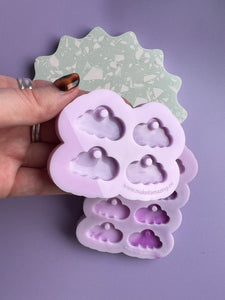 Pre domed fluffy cloud hoop charm mould