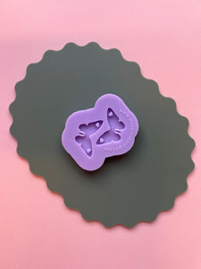 Flat butterfly heart mould