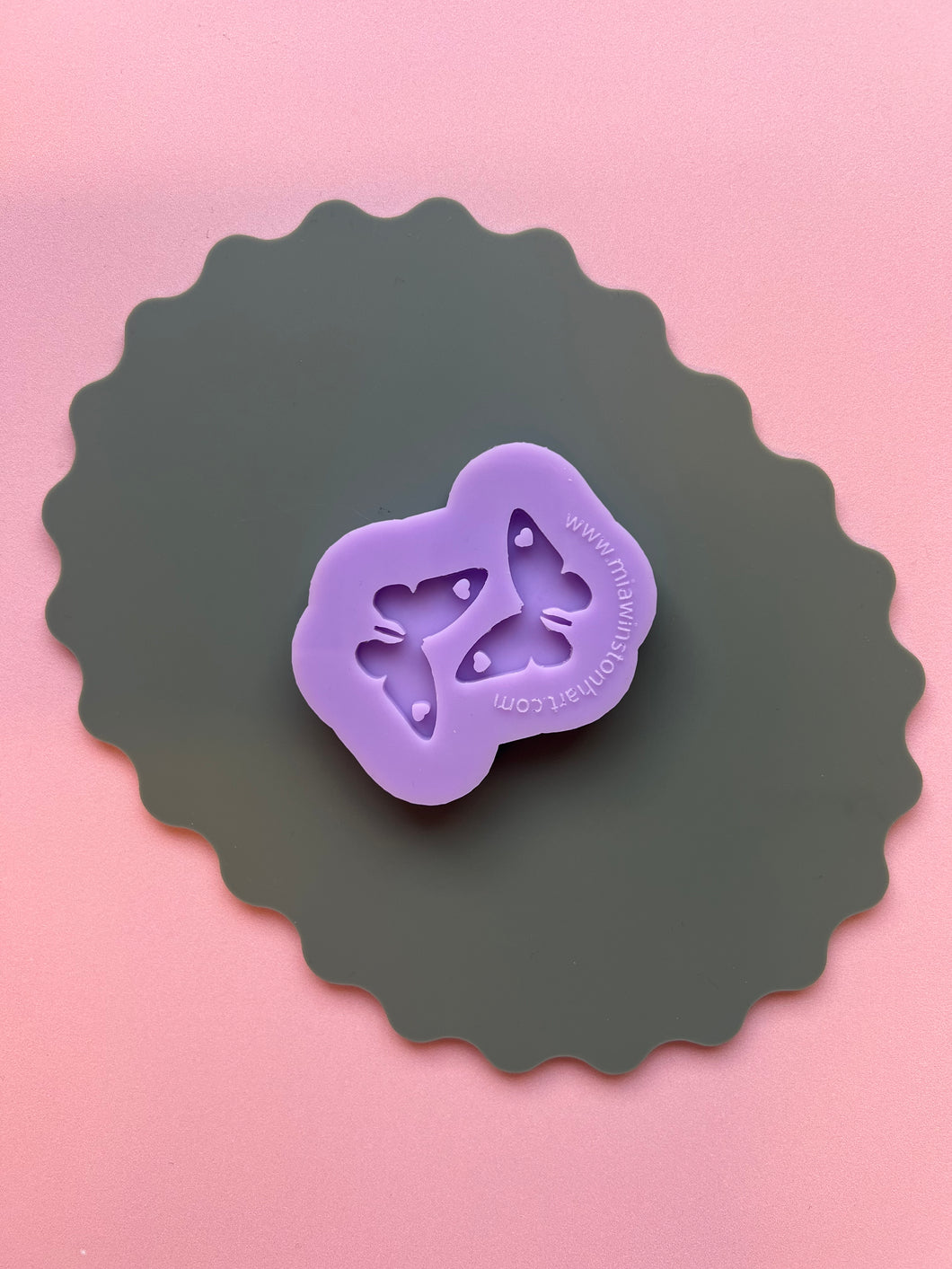 Flat butterfly heart mould