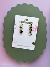 Load image into Gallery viewer, Cow print flower earrings
