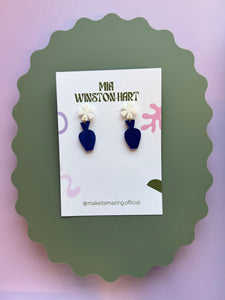 Matisse blue vase earrings