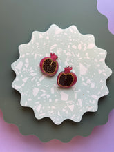 Load image into Gallery viewer, Pomegranate stud earrings
