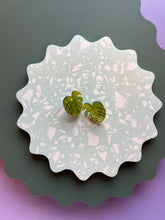 Load image into Gallery viewer, Monstera leaf stud earrings
