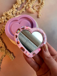 Heart pocket mirror mould