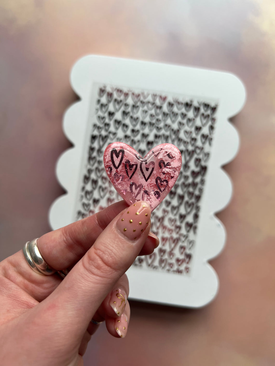 Resin foils - Hearts