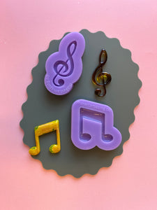 Larger music note pre domed moulds