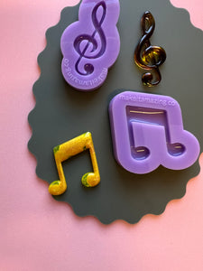 Larger music note pre domed moulds