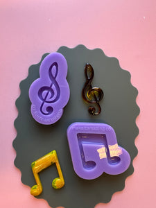 Larger music note pre domed moulds