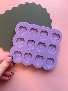 6 pair mini cheese plant monstera silicone mould