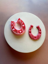 Load image into Gallery viewer, Heart horse shoe polymer clay cutter
