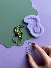 Load image into Gallery viewer, Domed &amp; Engraved Crocodile moulds - Reptile moulds for resin jewellery
