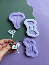 Load image into Gallery viewer, Domed &amp; Engraved Elephant moulds - Animal moulds for resin jewellery
