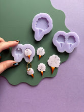 Load image into Gallery viewer, Candy floss domed and engraved mould - Circus moulds for resin jewellery
